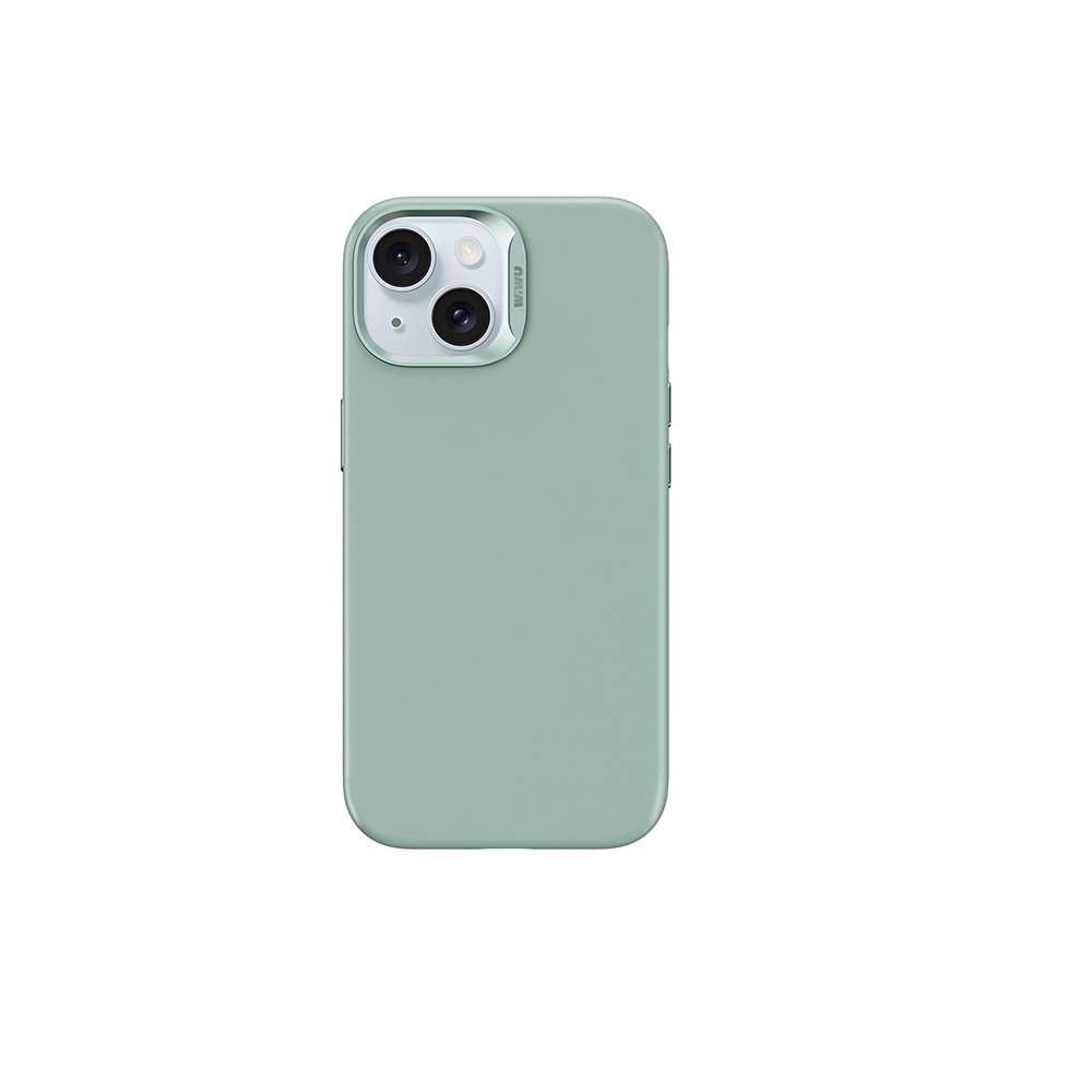 iPhone 15 Plus Kılıf Wiwu SP-019 Magsafe Şarj Özellikli Vegan Leather Deri Kılıf Yeşil
