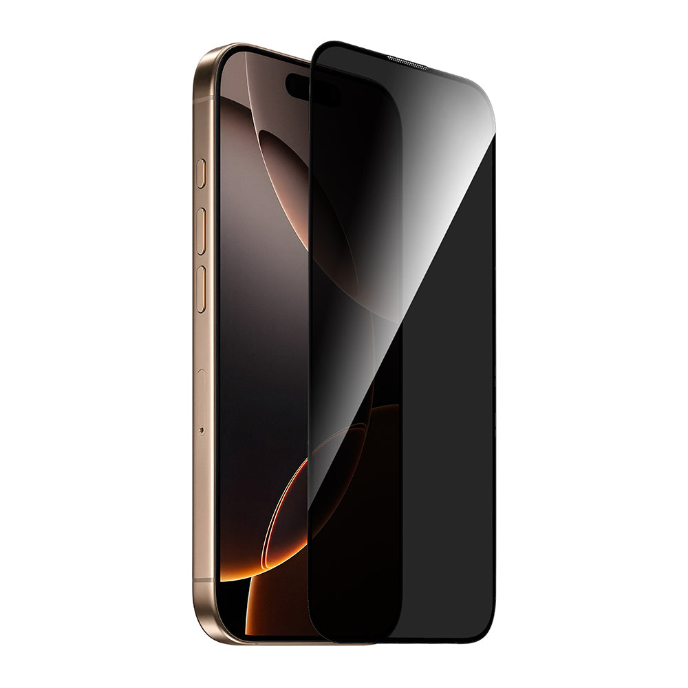 iPhone 15 Plus Wiwu GT-021 Titan Guard Serisi Şok Emici Hibrit Polimer Privacy Ekran Koruyucu Film + Kolay Uygulama Aparatı Siyah