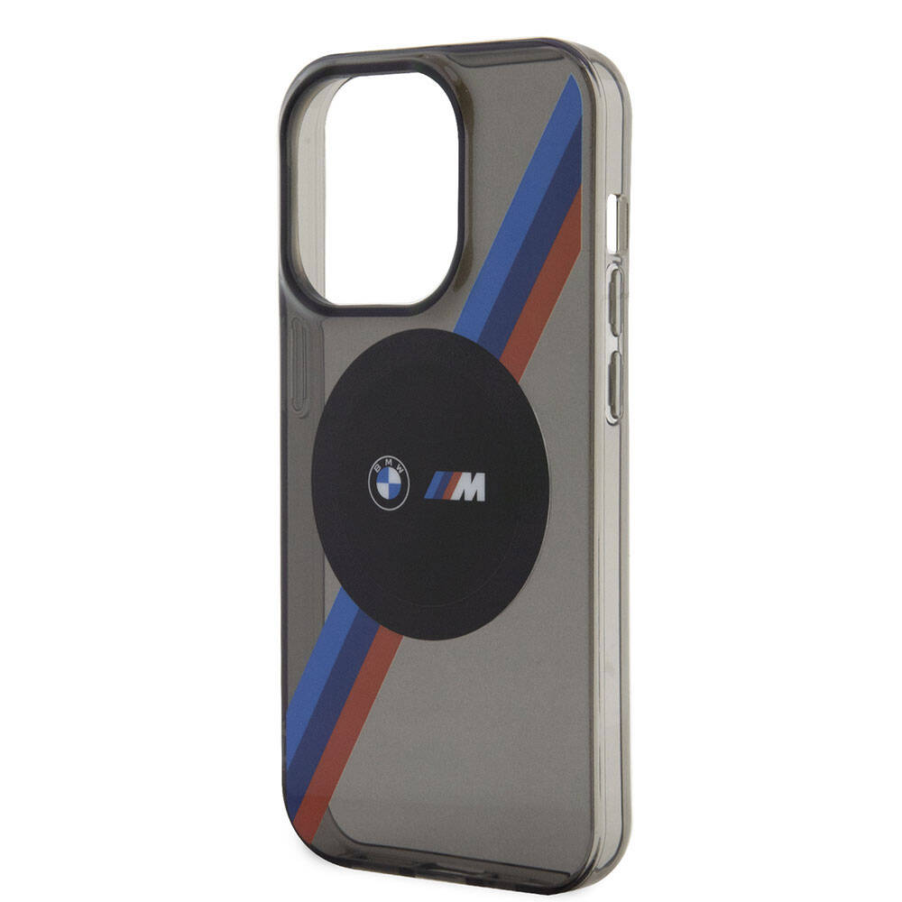 iPhone 15 Pro Kılıf BMW Magsafe Şarj Özellikli Transparan Tricolor Stripes Orjinal Lisanslı Kılıf Sarı
