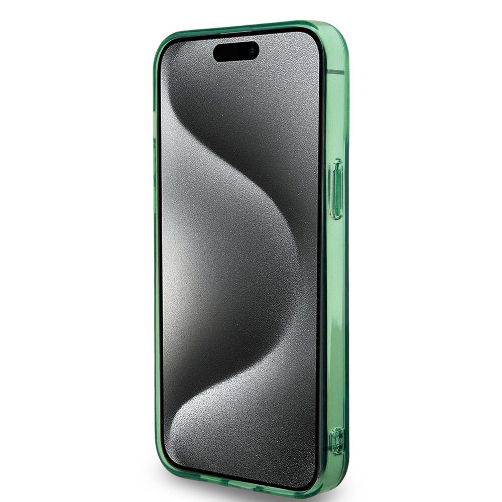 iPhone 15 Pro Kılıf BMW Magsafe Şarj Özellikli Transparan Tricolor Stripes Orjinal Lisanslı Kılıf Gri