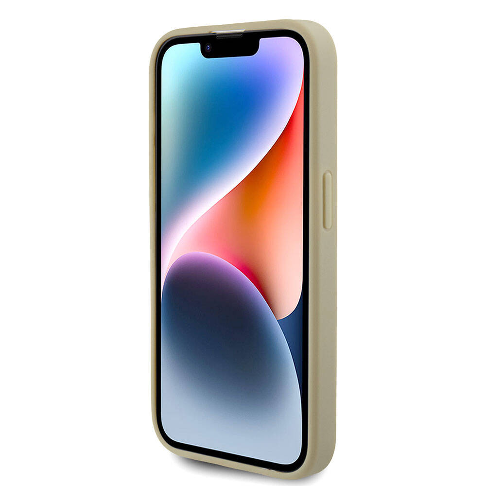 Apple iPhone 15 Pro Kılıf Guess Orjinal Lisanslı 4G Büyük Metal Logolu Glitter Kapak Siyah