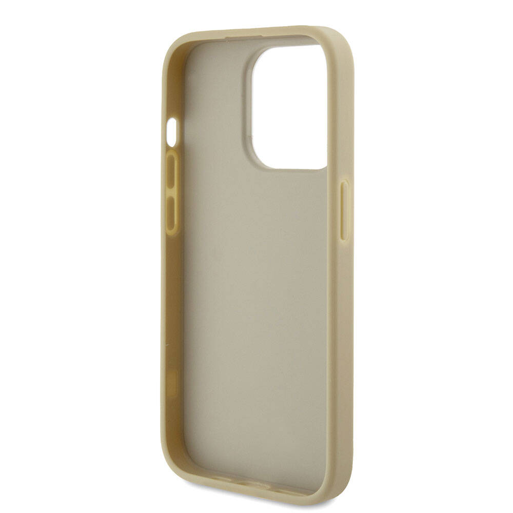 Apple iPhone 15 Pro Kılıf Guess Orjinal Lisanslı 4G Büyük Metal Logolu Glitter Kapak Siyah
