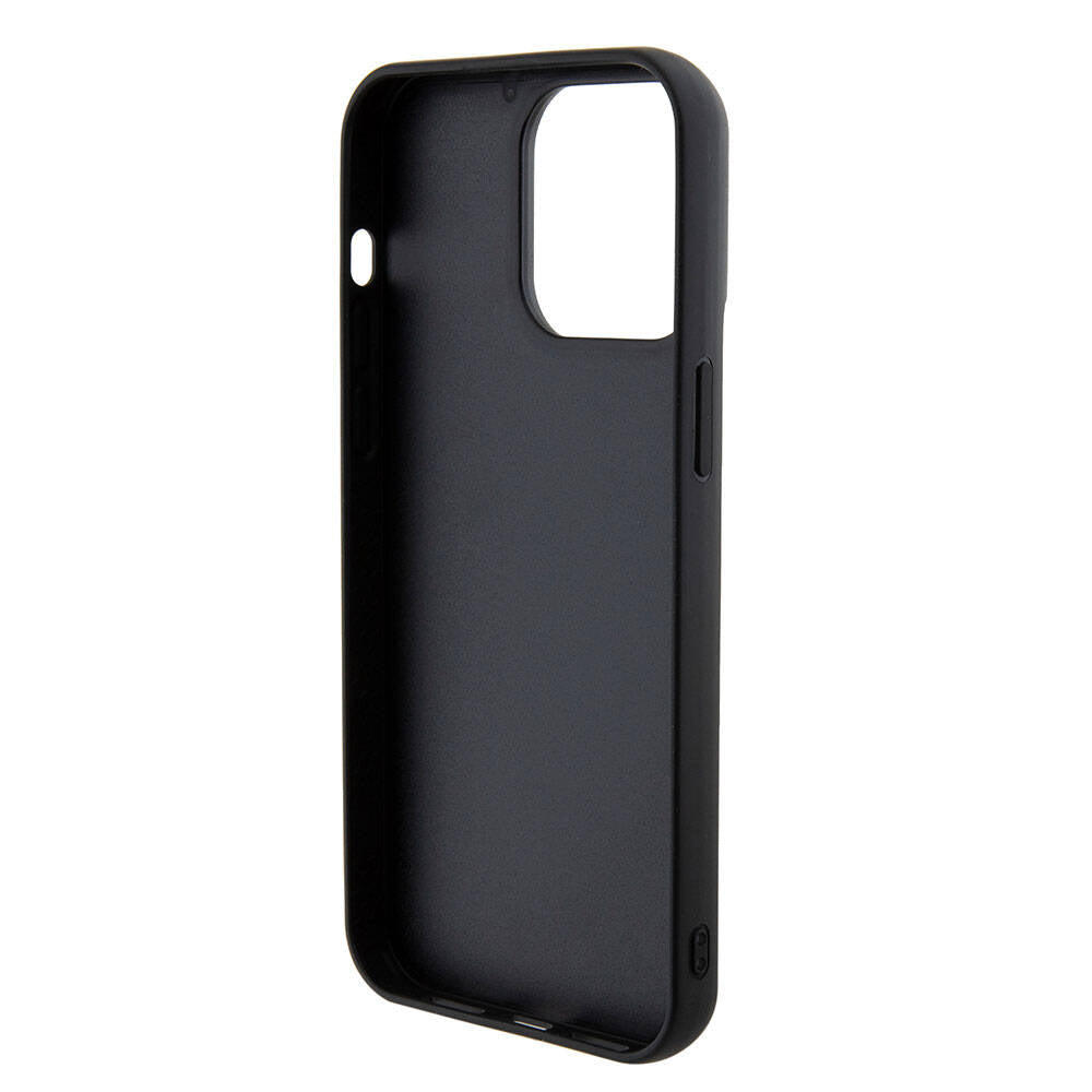 Apple iPhone 15 Pro Kılıf Guess Orjinal Lisanslı Pullu Arka Yüzey Metal Yazı Logolu Sequin Script Kapak Gümüş