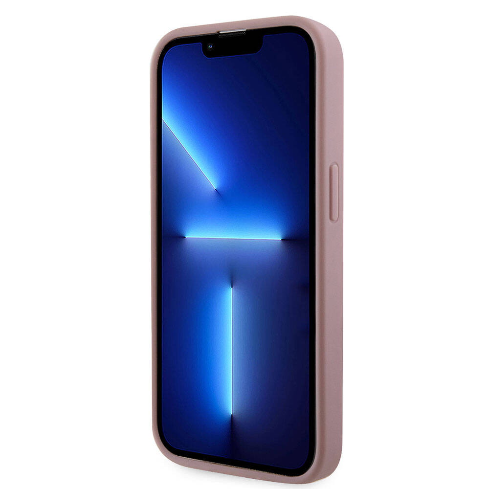 Apple iPhone 15 Pro Kılıf Guess Orjinal Lisanslı Taşlı Arka Yüzey Üçgen Logolu Kapak Siyah