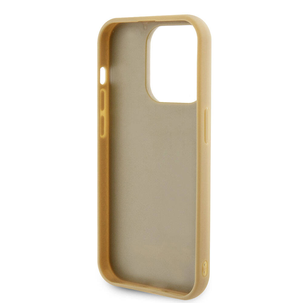 Apple iPhone 15 Pro Kılıf Guess Orjinal Lisanslı Yazı Logolu Disco Script Metal Kapak Siyah