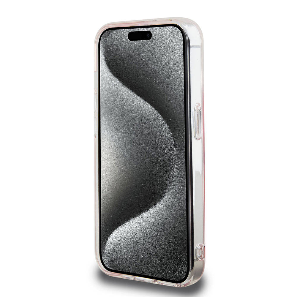 iPhone 15 Pro Kılıf Hello Kitty Orjinal Lisanslı Askılı Yazı ve İkonik Logolu Daydreaming Kılıf Pembe
