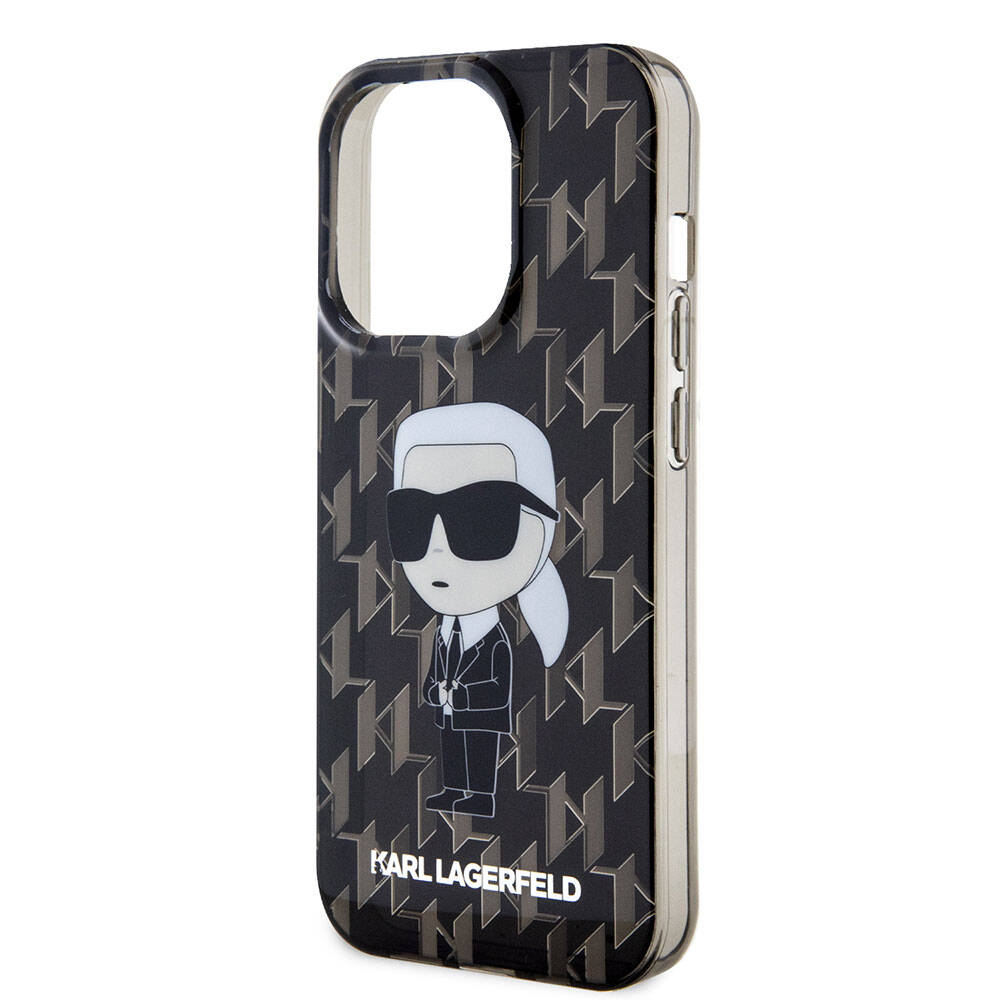 iPhone 15 Pro Kılıf Karl Lagerfeld IML İkonik Monogram Orjinal Lisanslı Kılıf Renksiz
