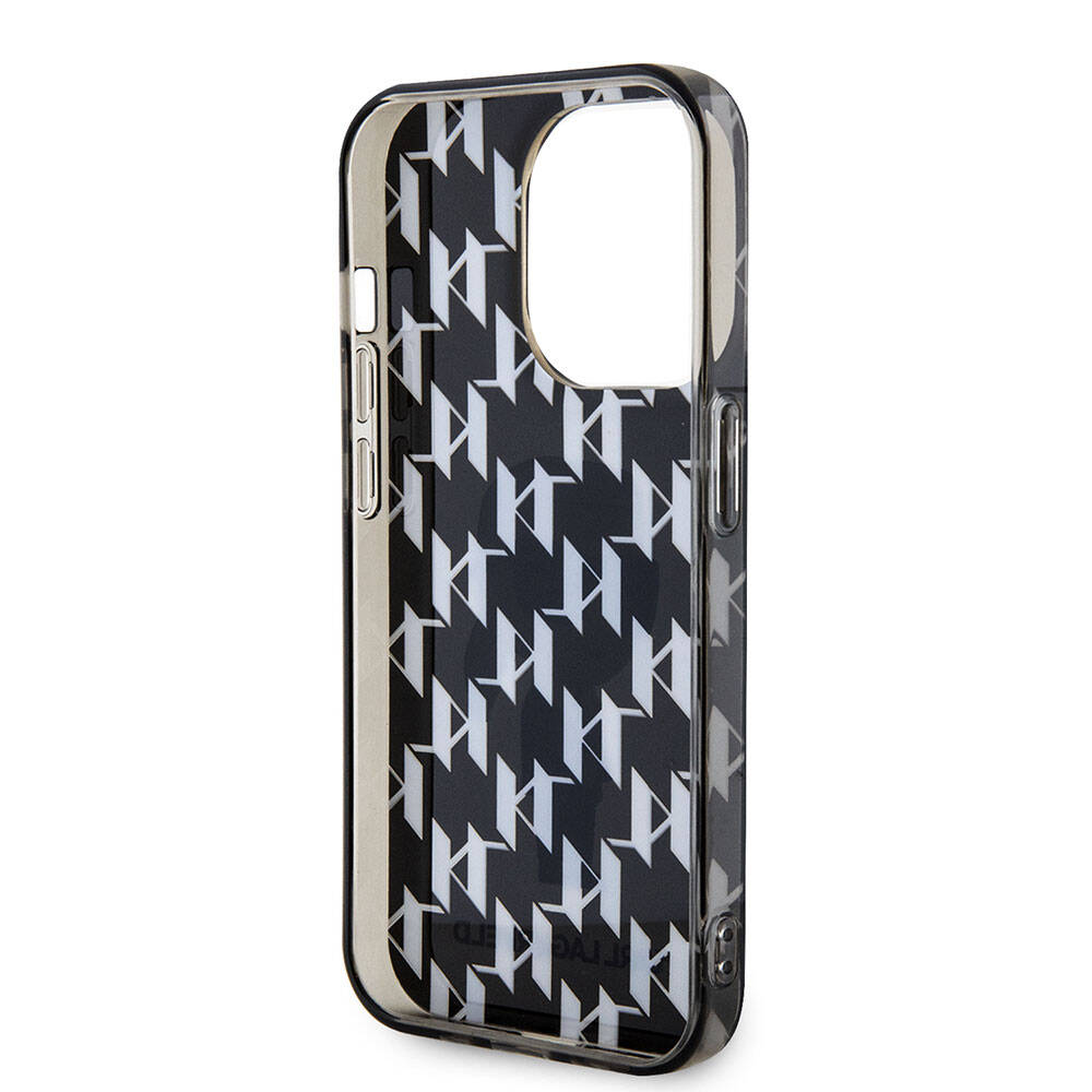 iPhone 15 Pro Kılıf Karl Lagerfeld IML İkonik Monogram Orjinal Lisanslı Kılıf Renksiz