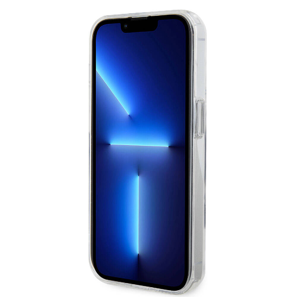 iPhone 15 Pro Kılıf Karl Lagerfeld Orjinal Lisanslı Magsafe Şarj Özellikli K&C İkonik Baskılı Ring Standlı Kılıf Beyaz