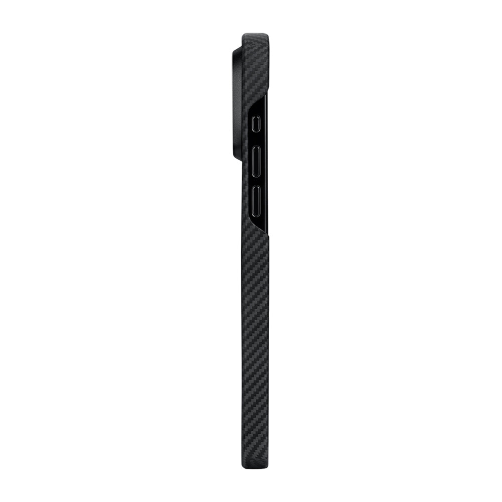 iPhone 15 Pro Kılıf Magsafe Şarj Özellikli 600D Aramid Fiber Pitaka Tactile Woven Orchestra Serisi Overture Kılıf Siyah-Yeşil