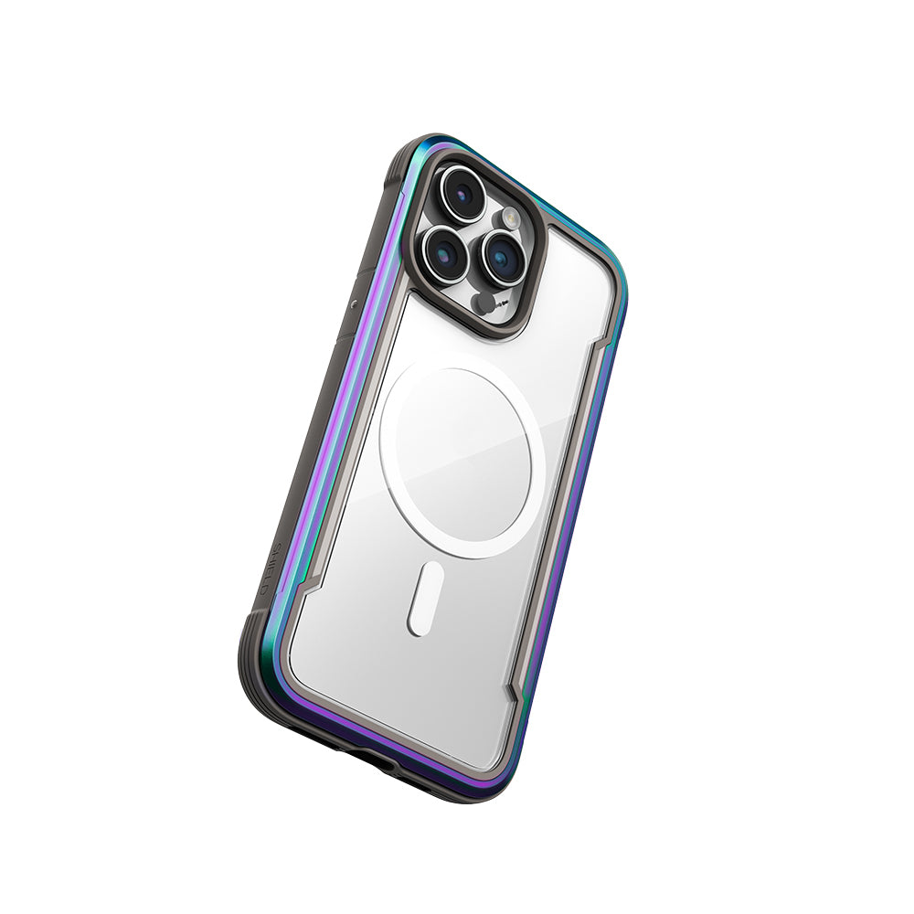 iPhone 15 Pro Kılıf Magsafe Şarj Özellikli Airbagli Raptic Shield Serisi Şeffaf Arka Yüzey Kılıf Colorful