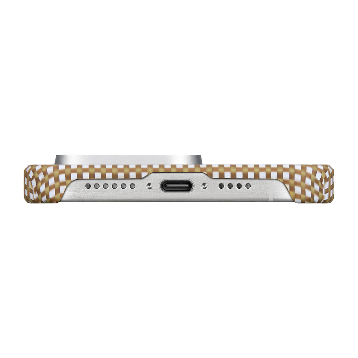 iPhone 15 Pro Kılıf Magsafe Şarj Özellikli Awa Tasarımlı 1500D Aramid Fiber Pitaka Ultra-Slim Classic Serisi Canyon Kılıf Sarı