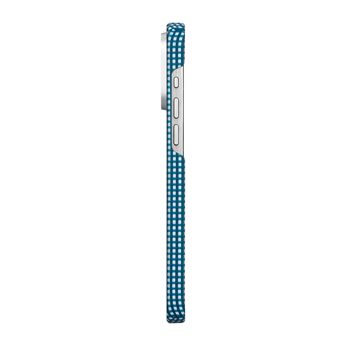 iPhone 15 Pro Kılıf Magsafe Şarj Özellikli Awa Tasarımlı 1500D Aramid Fiber Pitaka Ultra-Slim Classic Serisi Ocean Kılıf Mavi