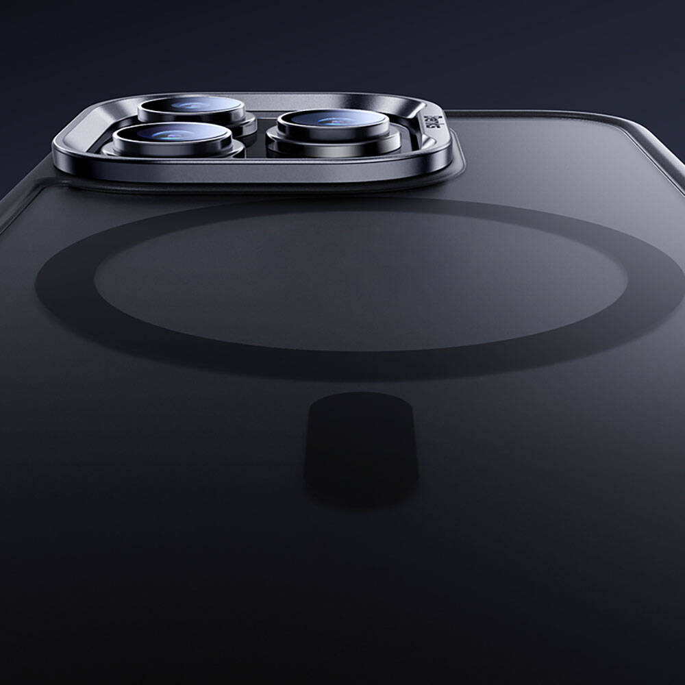 iPhone 15 Pro Kılıf Magsafe Şarj Özellikli Benks Mist Protective Kılıf Gri
