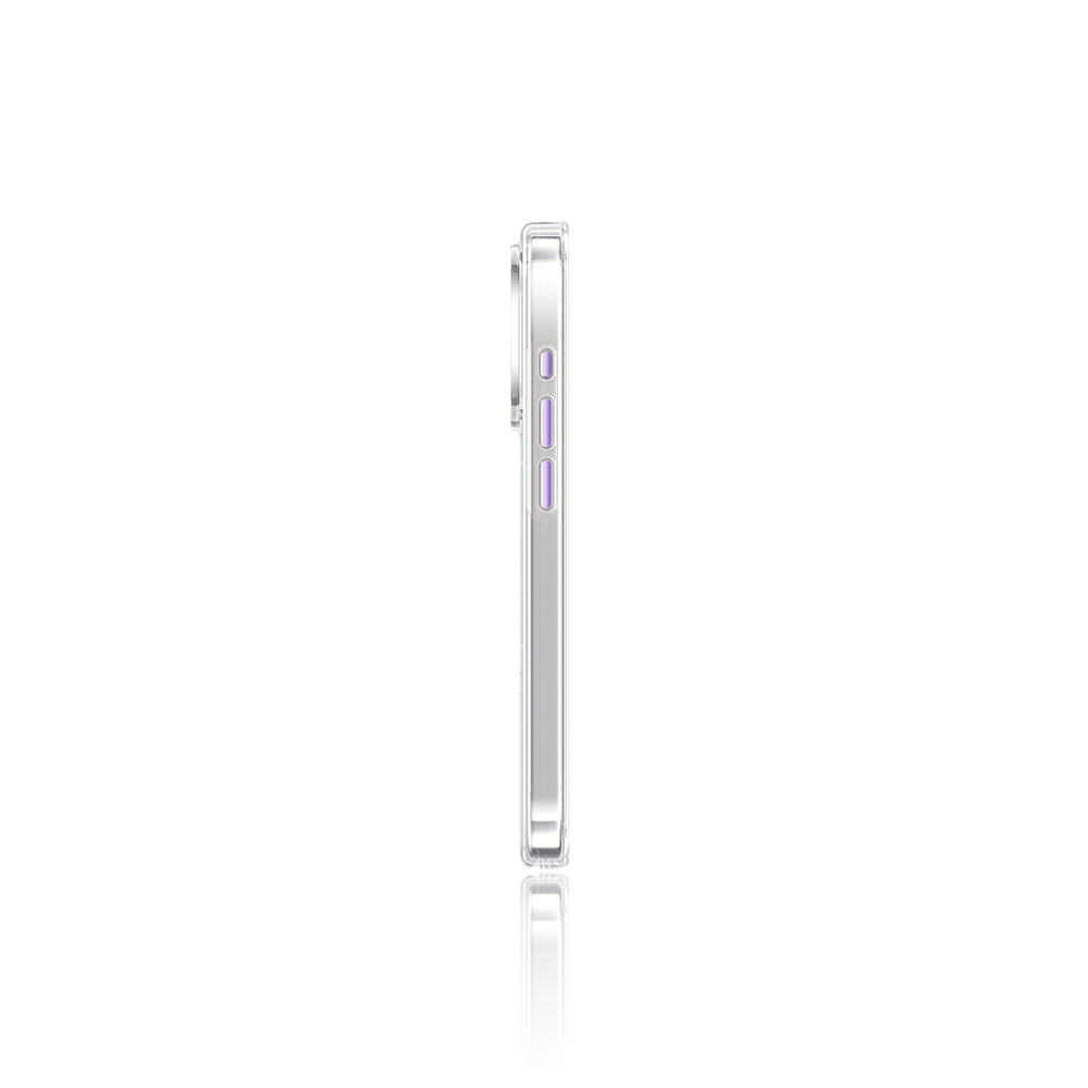 Apple iPhone 15 Pro Kılıf Magsafe Şarj Özellikli Standlı Pynana Dancing Streamer Serisi Kapak Beyaz