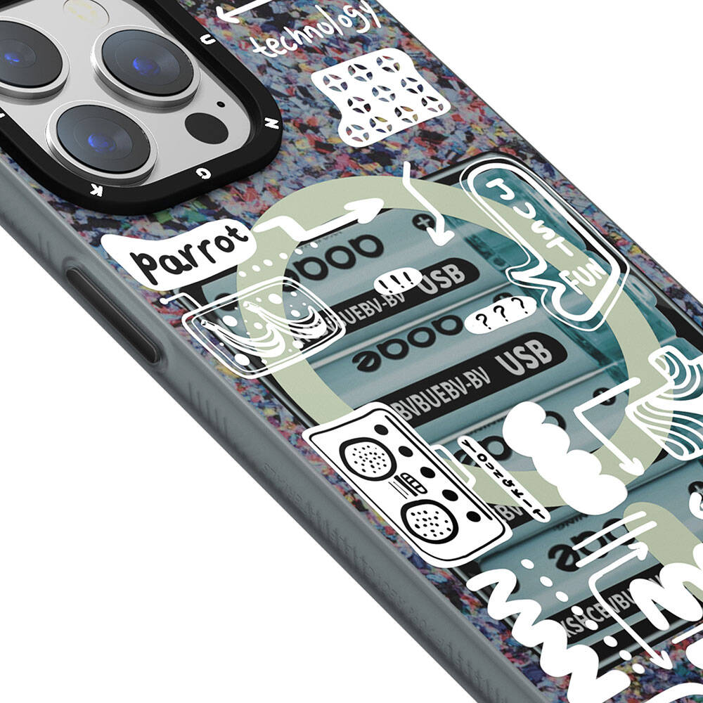 iPhone 15 Pro Kılıf Magsafe Şarj Özellikli Youngkit Dark Matter Serisi Kılıf Pembe