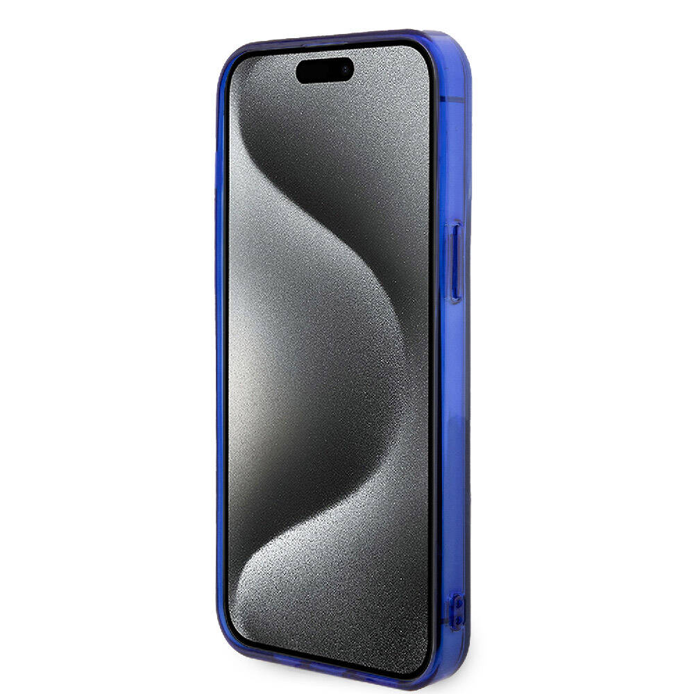 iPhone 15 Pro Kılıf TUMI Orjinal Lisanslı Magsafe Şarj Özellikli PC TPU Çift Katmanlı Sıvı Baskılı Kılıf Lacivert