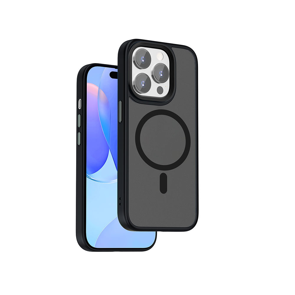 iPhone 15 Pro Kılıf Wiwu FGG-011 Magsafe Şarj Özellikli Kamera Korumalı Kılıf Siyah