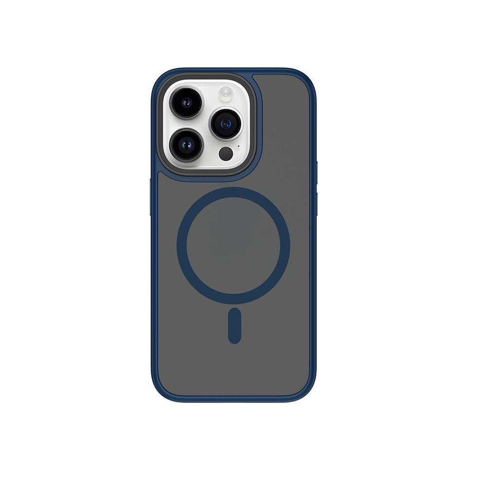 iPhone 15 Pro Kılıf Wiwu FGG-011 Magsafe Şarj Özellikli Kamera Korumalı Kılıf Mavi