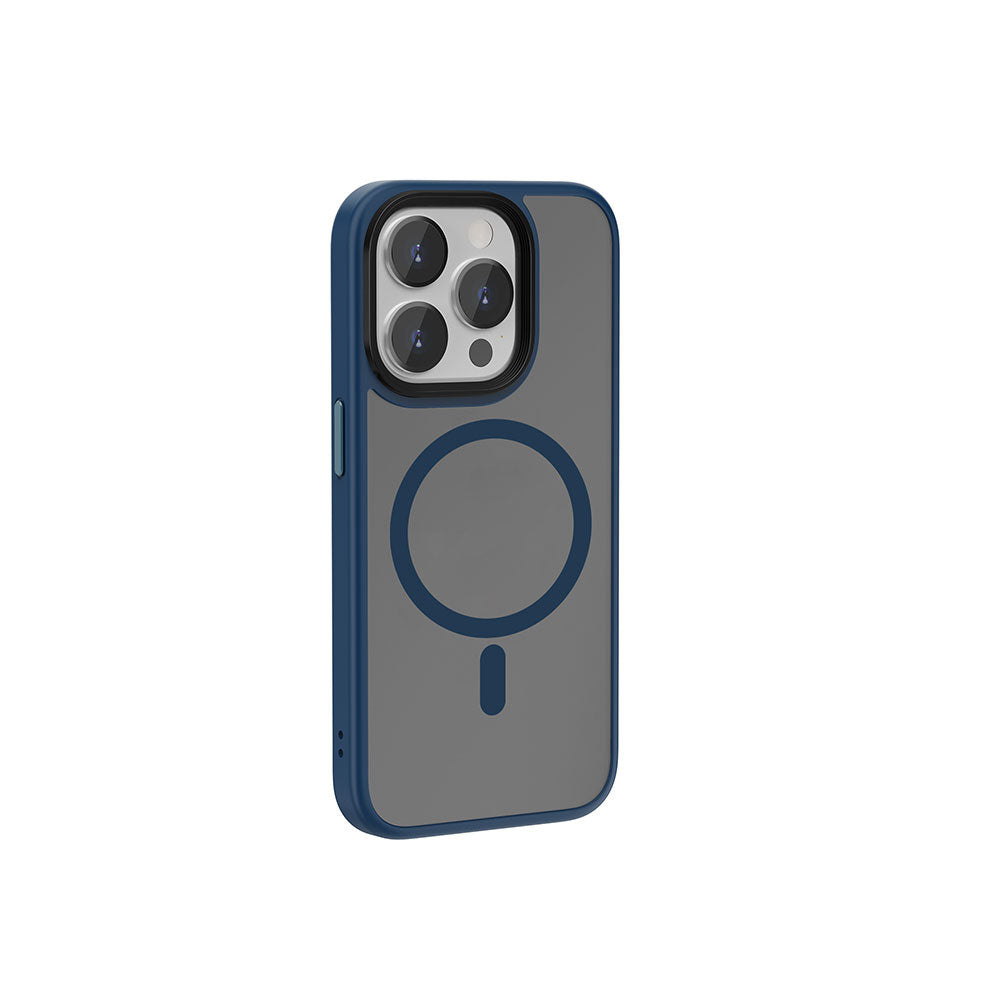 iPhone 15 Pro Kılıf Wiwu FGG-011 Magsafe Şarj Özellikli Kamera Korumalı Kılıf Mavi