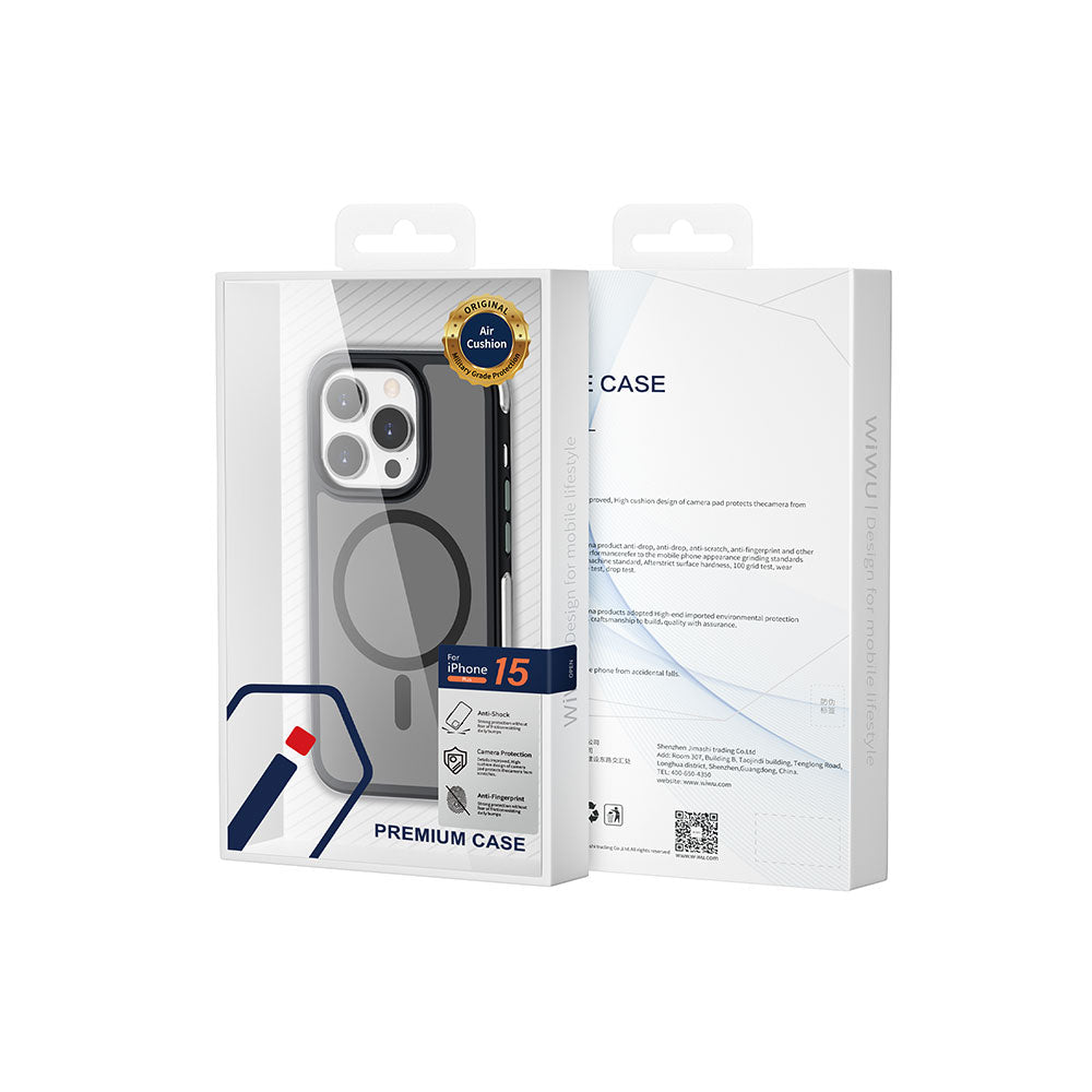 iPhone 15 Pro Kılıf Wiwu ZKK-012 Magsafe Şarj Özellikli Air Cushion Kılıf Yeşil