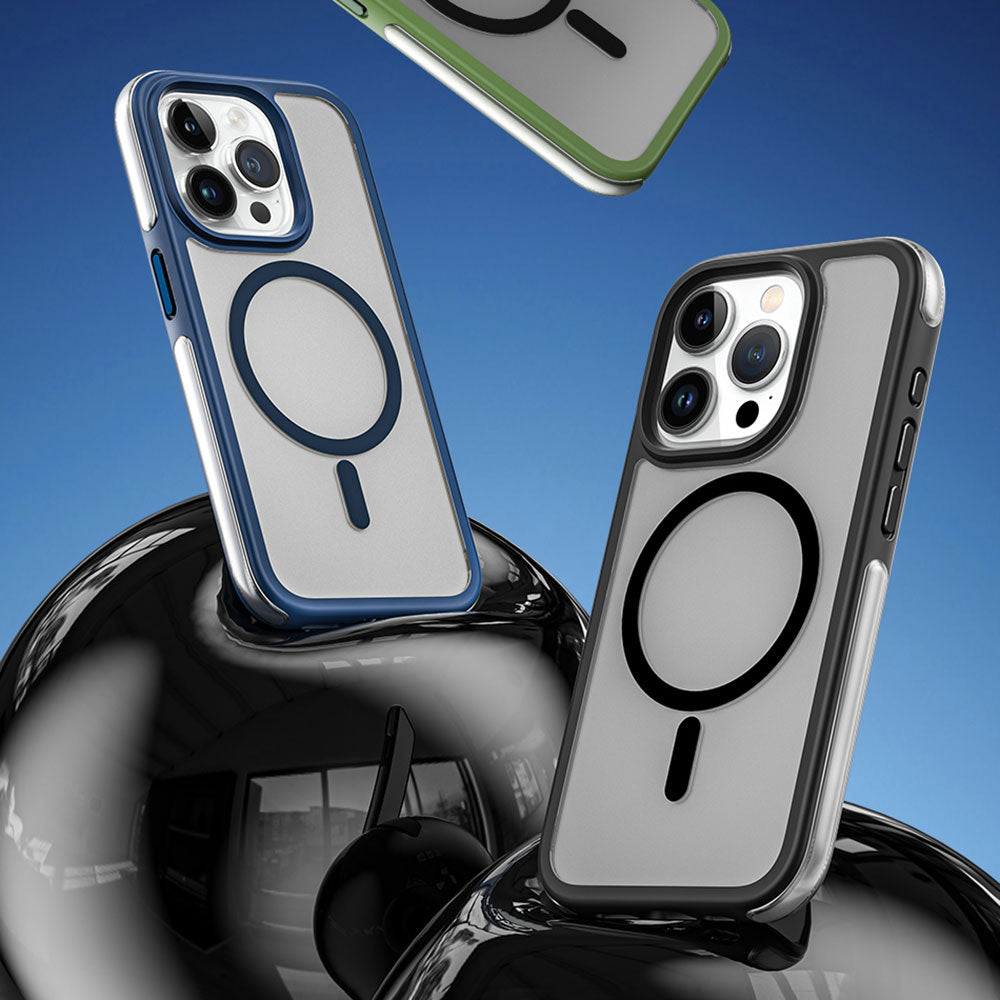 iPhone 15 Pro Kılıf Wiwu ZKK-012 Magsafe Şarj Özellikli Air Cushion Kılıf Yeşil