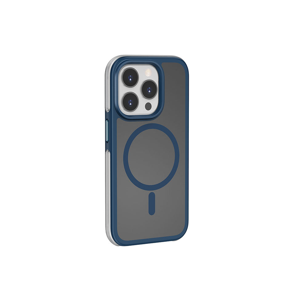 iPhone 15 Pro Kılıf Wiwu ZKK-012 Magsafe Şarj Özellikli Air Cushion Kılıf Mavi