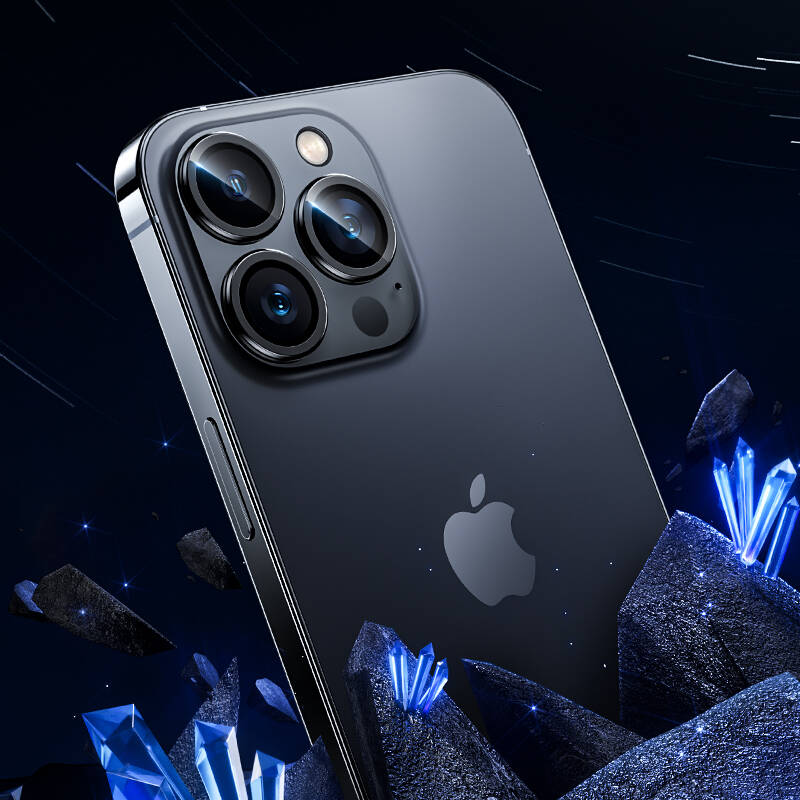 iPhone 15 Pro Max Benks DR Safir Kamera Lens Koruyucu Siyah
