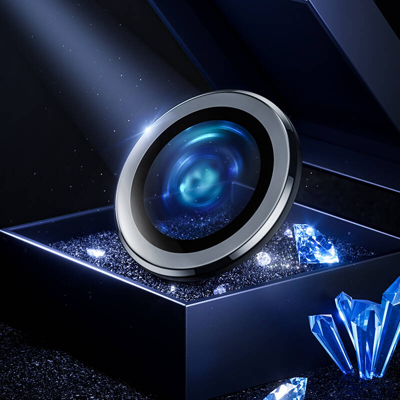 iPhone 15 Pro Max Benks DR Safir Kamera Lens Koruyucu Siyah