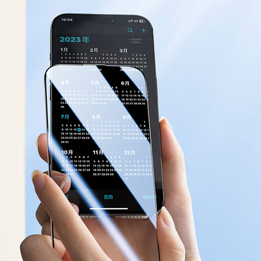iPhone 15 Pro Max Benks V Pro Ultra Shield 0.3mm Ekran Koruyucu + Kolay Uygulama Aparatlı Siyah