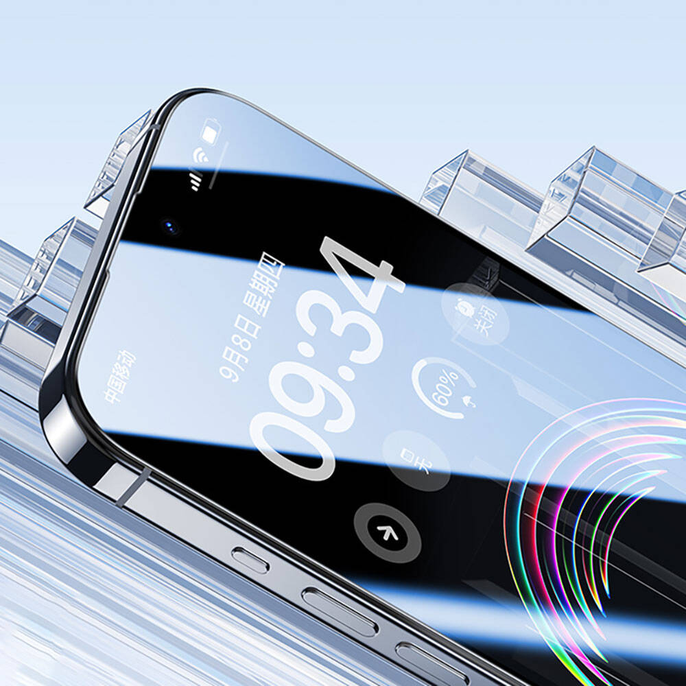 iPhone 15 Pro Max Benks V Pro Ultra Shield 0.3mm Ekran Koruyucu + Kolay Uygulama Aparatlı Siyah