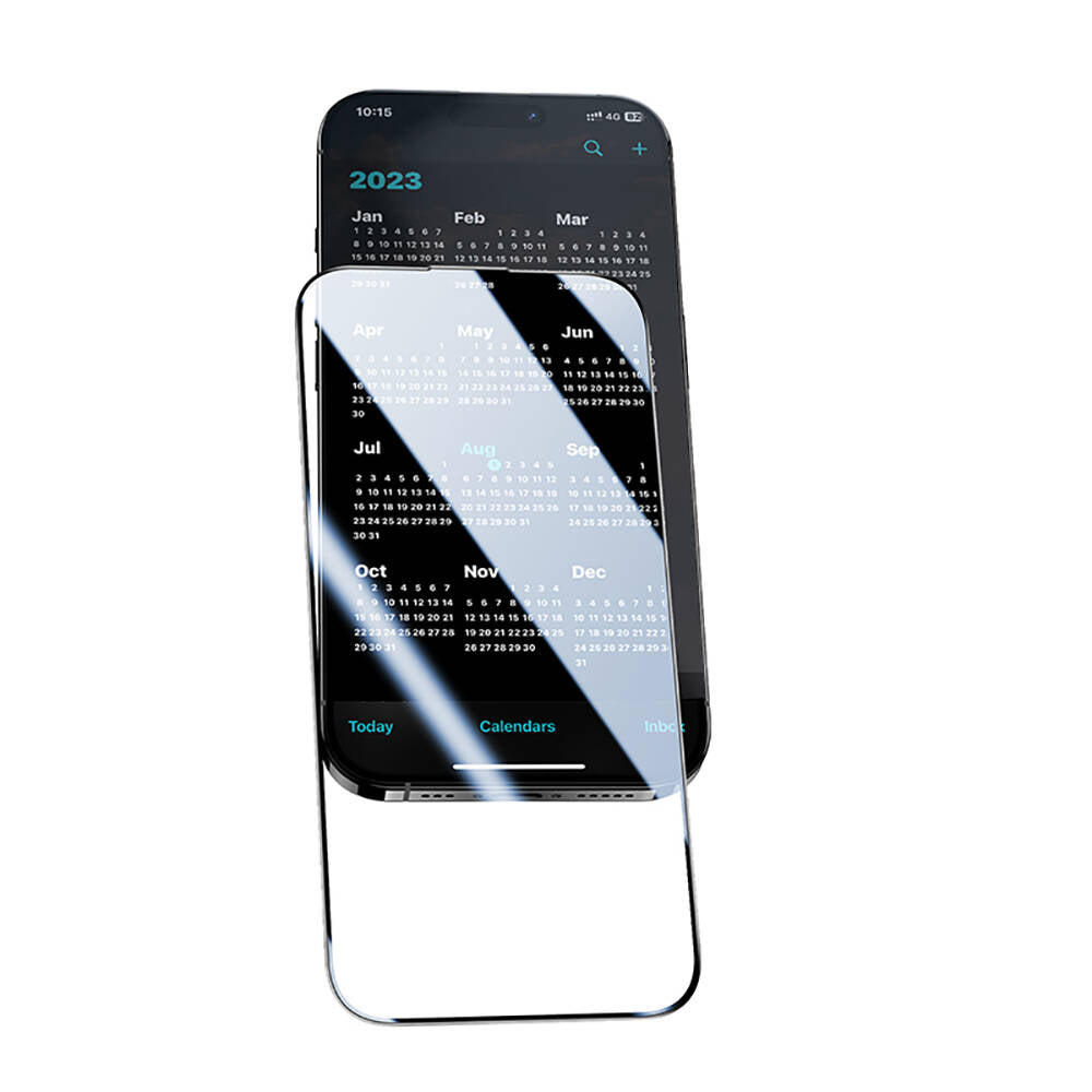 iPhone 15 Pro Max Hidrofobik Ve Oleofobik Özellikli Benks Privacy Air Shield Ekran Koruyucu 10'lu Paket Şeffaf