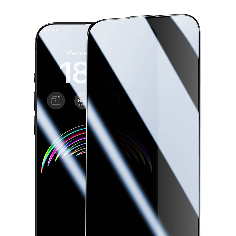 iPhone 15 Pro Max Hidrofobik Ve Oleofobik Özellikli Benks Privacy Air Shield Ekran Koruyucu 10'lu Paket Şeffaf