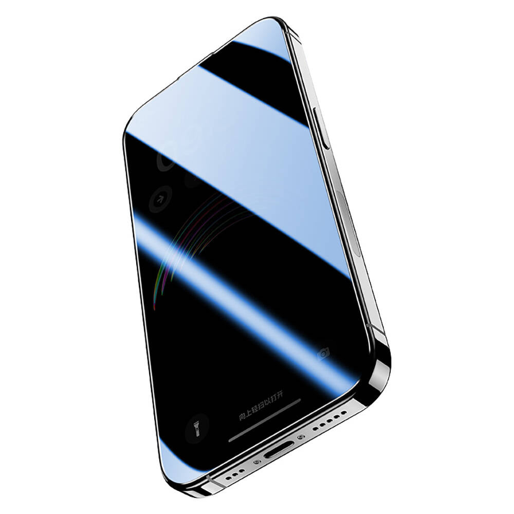 iPhone 15 Pro Max Hidrofobik Ve Oleofobik Özellikli Benks Privacy Air Shield Ekran Koruyucu 10'lu Paket Şeffaf