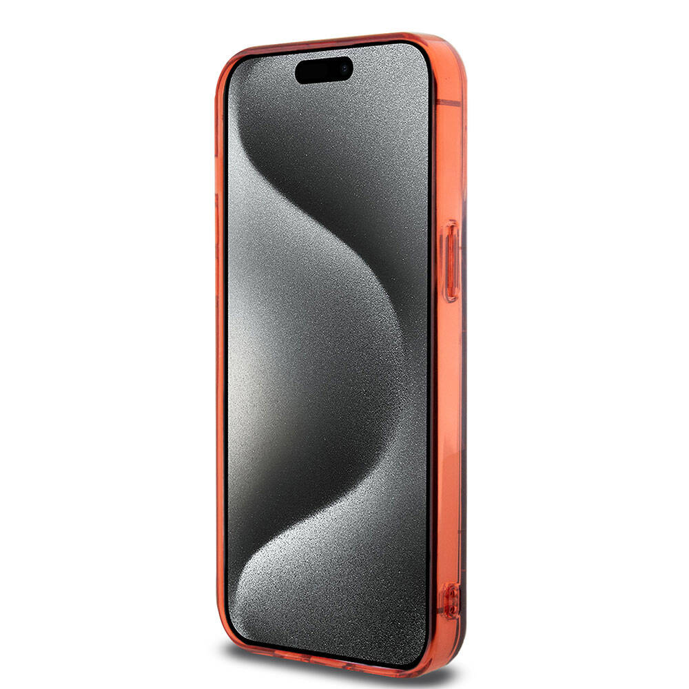 iPhone 15 Pro Max Kılıf AMG Orjinal Lisanslı Çift Katmanlı Dörtgen Desenli Kılıf Kırmızı