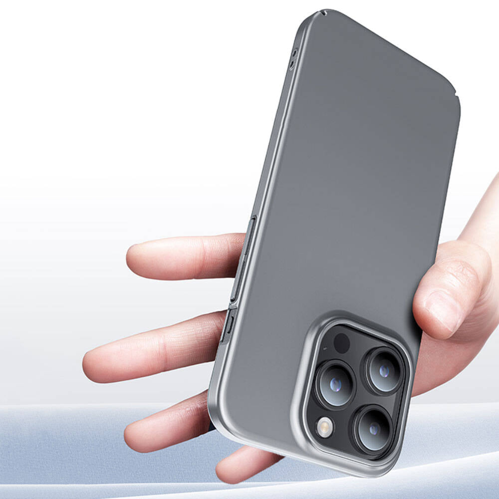 iPhone 15 Pro Max Kılıf Benks Ultra İnce PC Kılıf Gri