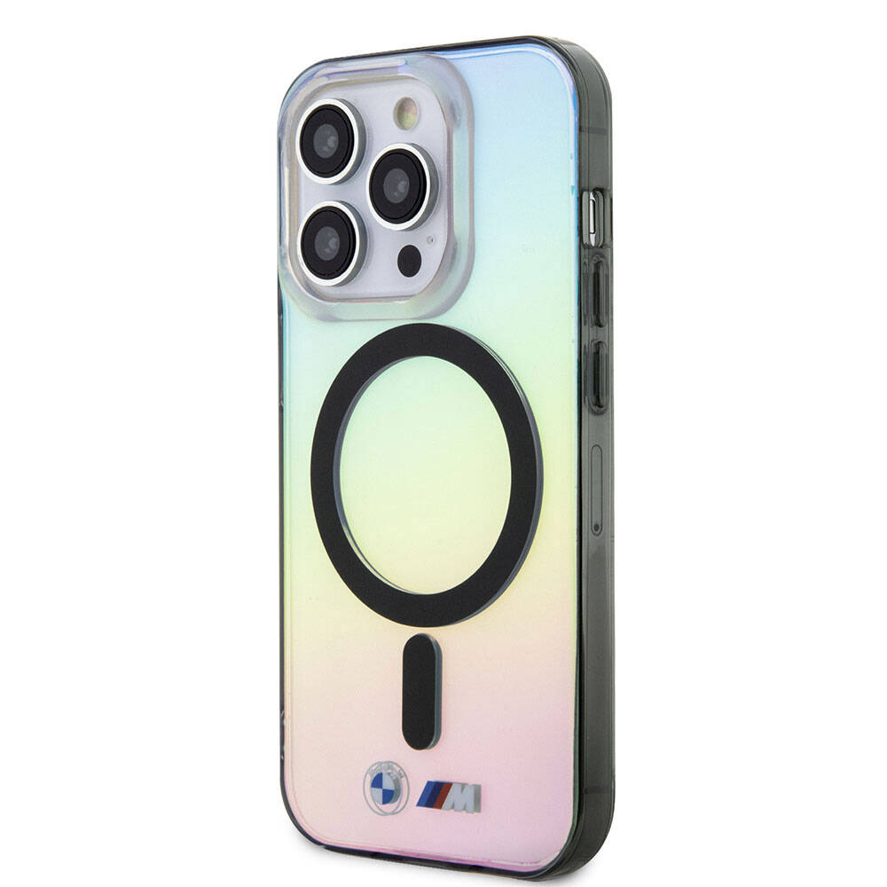 iPhone 15 Pro Max Kılıf BMW Magsafe Şarj Özellikli Transparan Renk Geçişli Iridescent Orjinal Lisanslı Kılıf Karışık