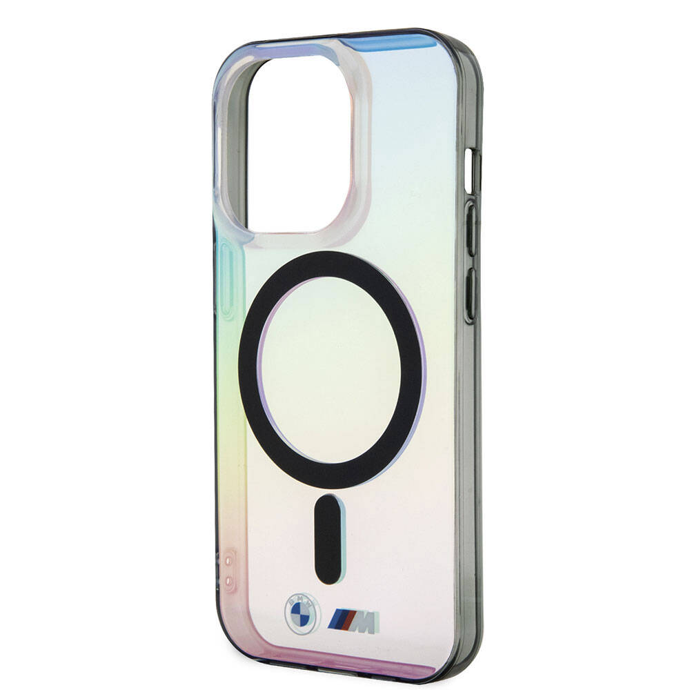 iPhone 15 Pro Max Kılıf BMW Magsafe Şarj Özellikli Transparan Renk Geçişli Iridescent Orjinal Lisanslı Kılıf Karışık