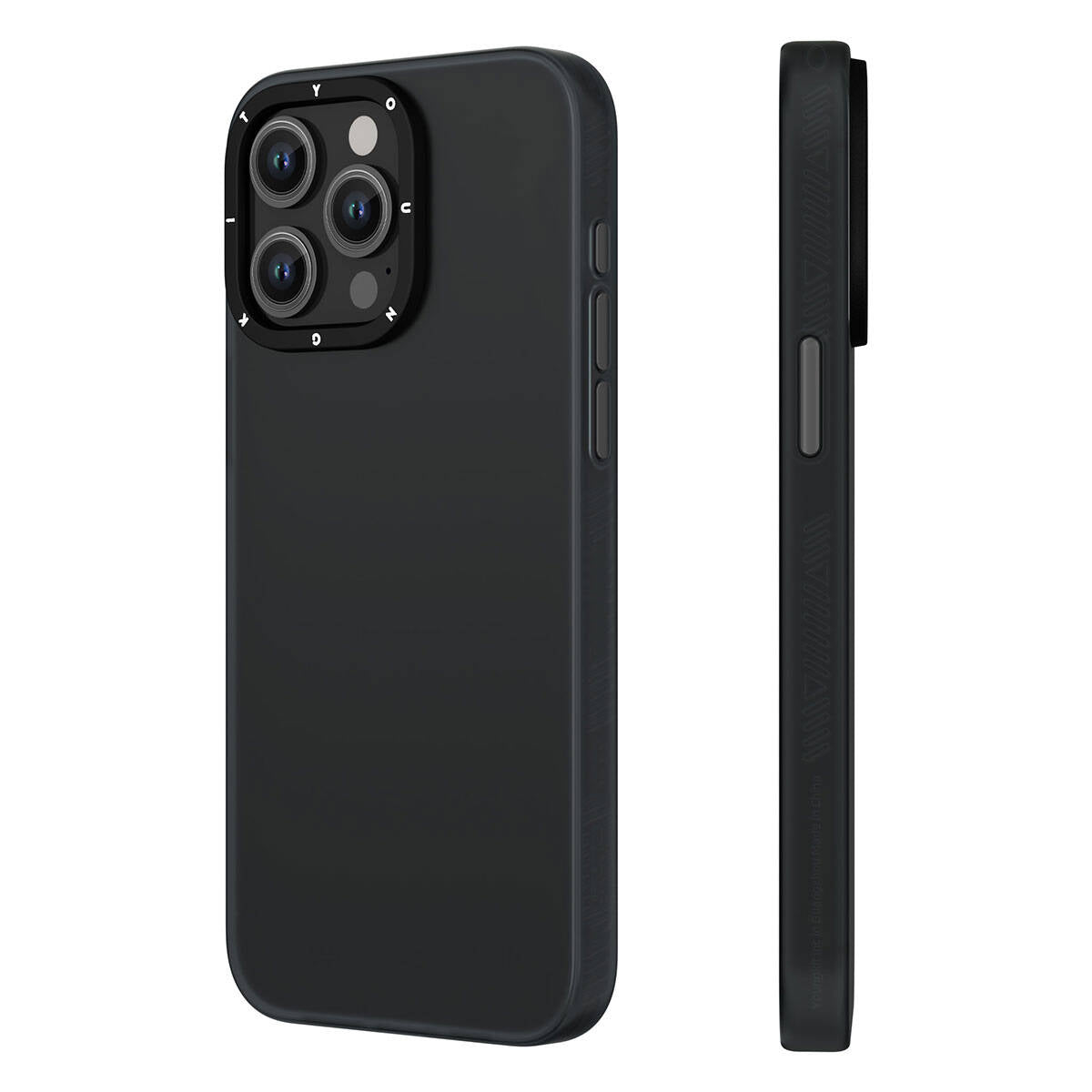 iPhone 15 Pro Max Kılıf Buzlu Mat Tasarım Youngkit Hidden Sand Serisi Kılıf Gri