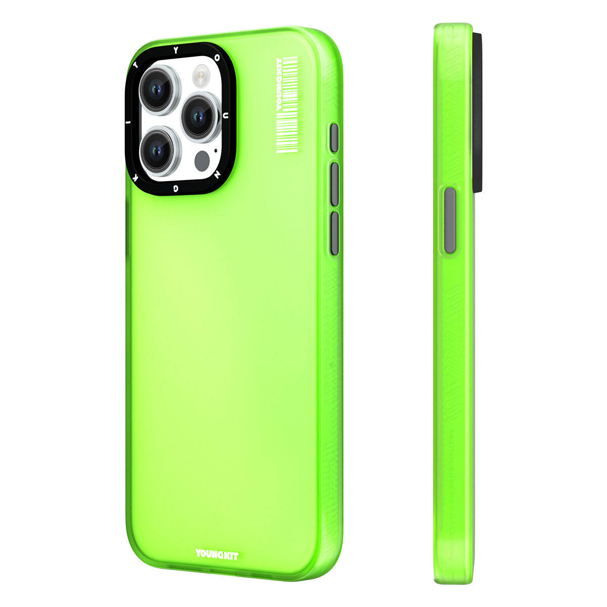 iPhone 15 Pro Max Kılıf Buzlu Mat Tasarım Youngkit Hidden Sand Serisi Kılıf Yeşil
