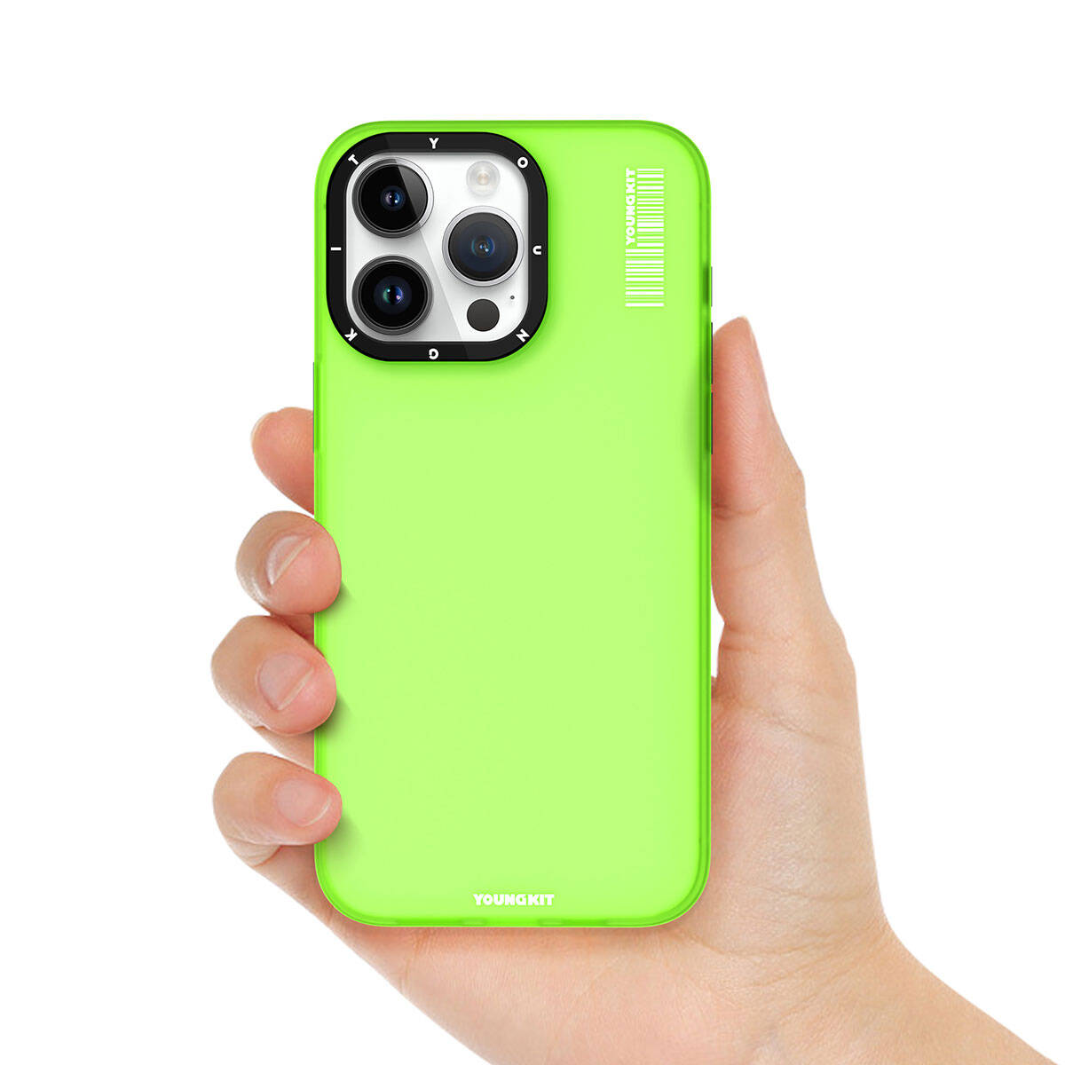 iPhone 15 Pro Max Kılıf Buzlu Mat Tasarım Youngkit Hidden Sand Serisi Kılıf Gri
