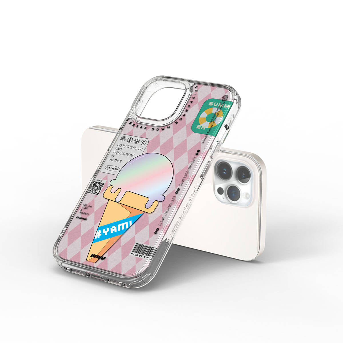 iPhone 15 Pro Max Kılıf Çift Katman Desenli Wiwu Summer Serisi Kılıf Yeşil
