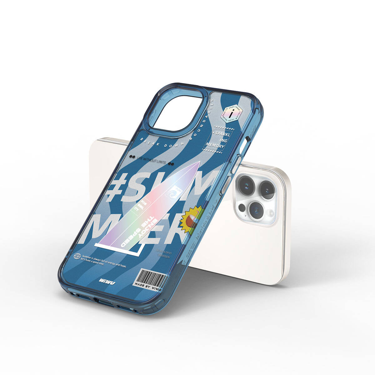 iPhone 15 Pro Max Kılıf Çift Katman Desenli Wiwu Summer Serisi Kılıf Yeşil