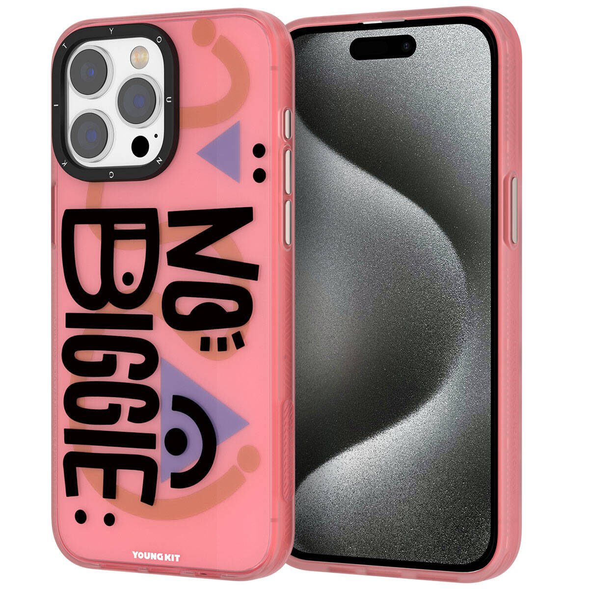 iPhone 15 Pro Max Kılıf Desenli Youngkit Happy Hearth Serisi Kılıf Kırmızı