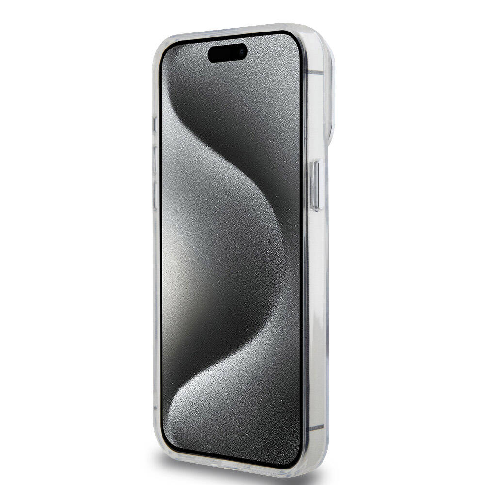 iPhone 15 Pro Max Kılıf Ferrari Magsafe Şarj Özellikli Standlı Buzlu Yüzey Dizayn Kılıf Gümüş