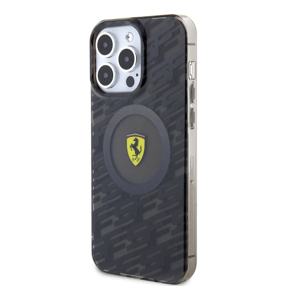 iPhone 15 Pro Max Kılıf Ferrari Orjinal Lisanslı Magsafe Şarj Özellikli Multi SF Kılıf Sarı