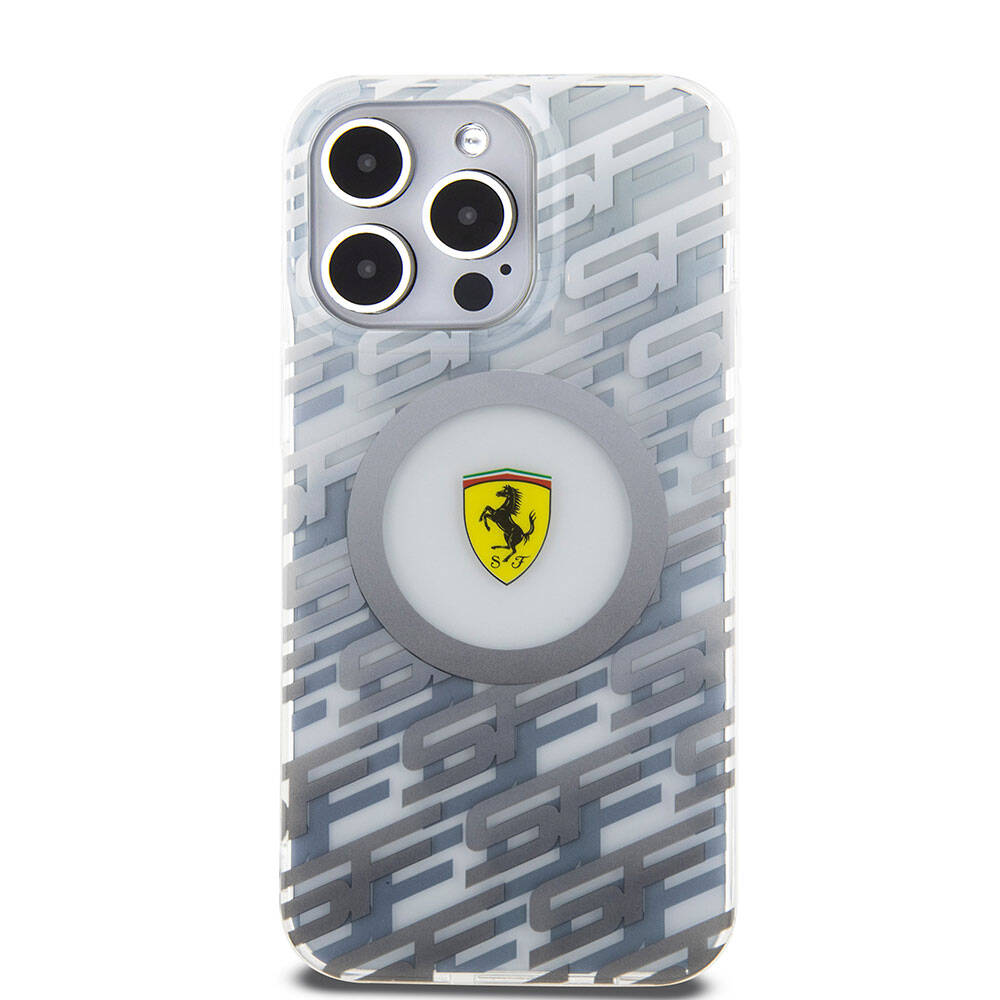 iPhone 15 Pro Max Kılıf Ferrari Orjinal Lisanslı Magsafe Şarj Özellikli Multi SF Kılıf Sarı
