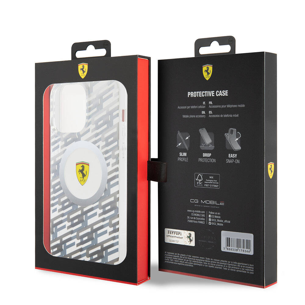 iPhone 15 Pro Max Kılıf Ferrari Orjinal Lisanslı Magsafe Şarj Özellikli Multi SF Kılıf Sarı