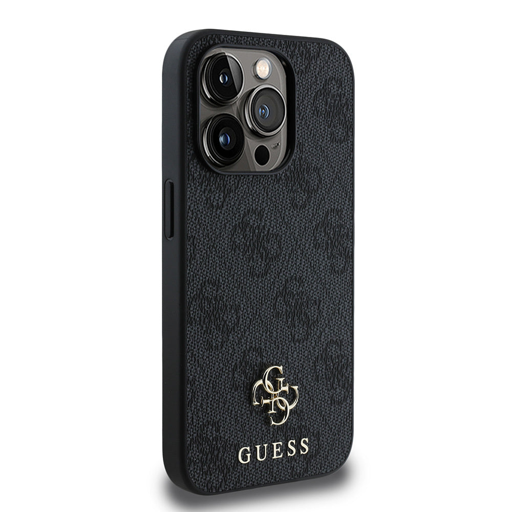 Apple iPhone 15 Pro Max Kılıf Guess Orjinal Lisanslı Magsafe Şarj Özellikli Small 4G Classic Kapak Pembe