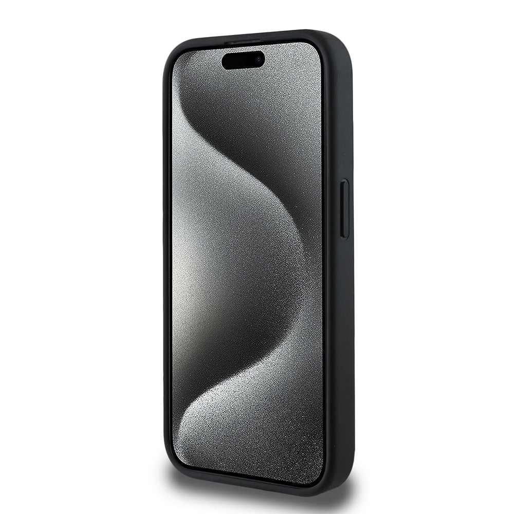 Apple iPhone 15 Pro Max Kılıf Guess Orjinal Lisanslı Magsafe Şarj Özellikli Small 4G Classic Kapak Pembe